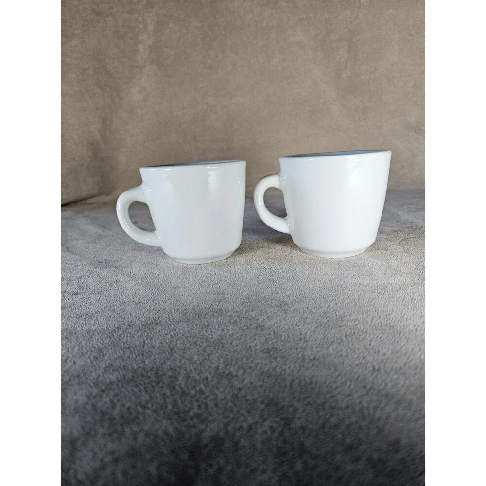 Williams Sonoma Everyday Dinnerware Coffee Mug White Porcelain Pair Of 2